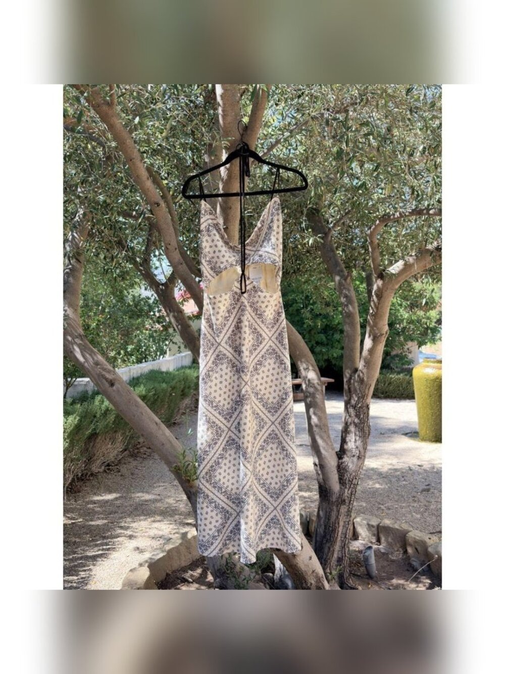 C/MEO Collective Paisley Print Maxi Dress – Cream/Black – US 6